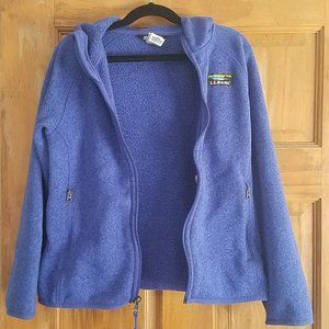Bean's Sweater Fleece Hooded Kids', Small 8, Bright Sapphire